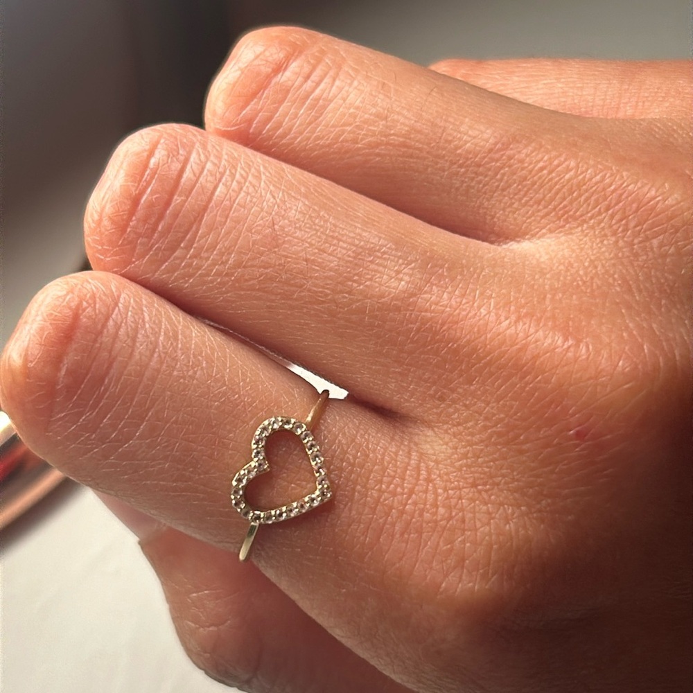 Stone and Strand Heart Wide Open Topaz Ring size 6